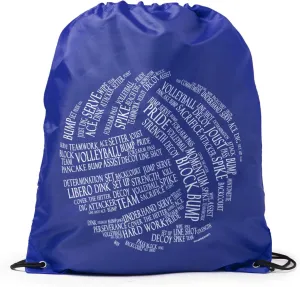 ChalkTalkSPORTS Volleyball Sport Pack Cinch Sack | Volleyball Words