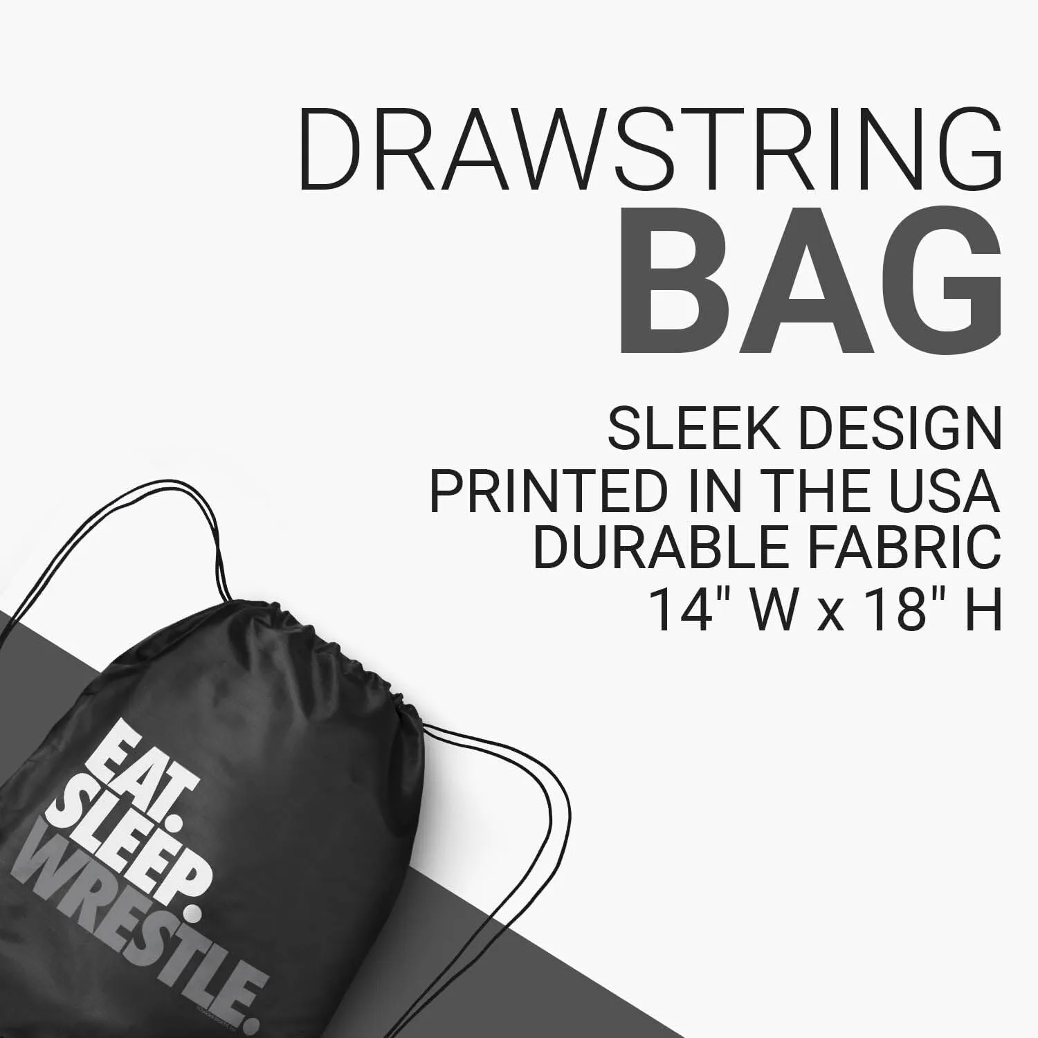 ChalkTalkSPORTS Wrestling Sport Pack Cinch Sack | Eat Sleep Wrestle
