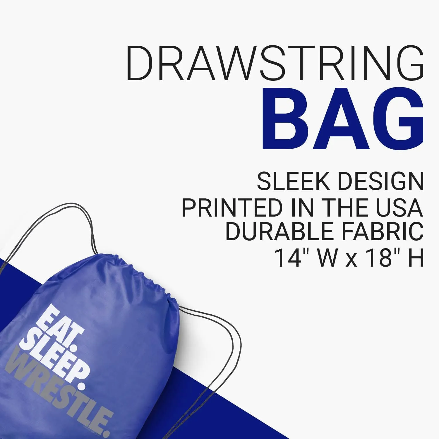 ChalkTalkSPORTS Wrestling Sport Pack Cinch Sack | Eat Sleep Wrestle