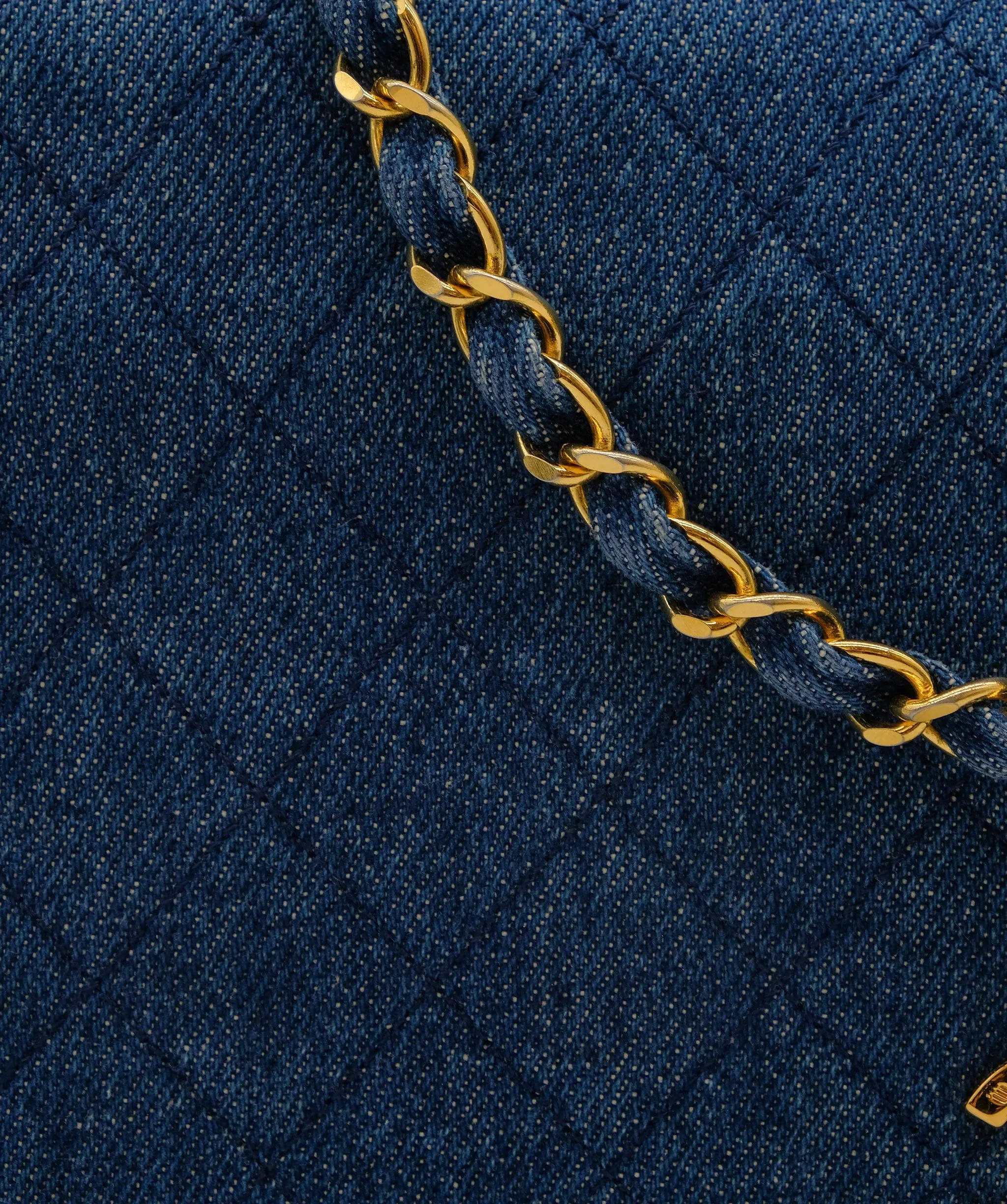 Chanel Vintage Blue Denim Full Flap DXBS0118