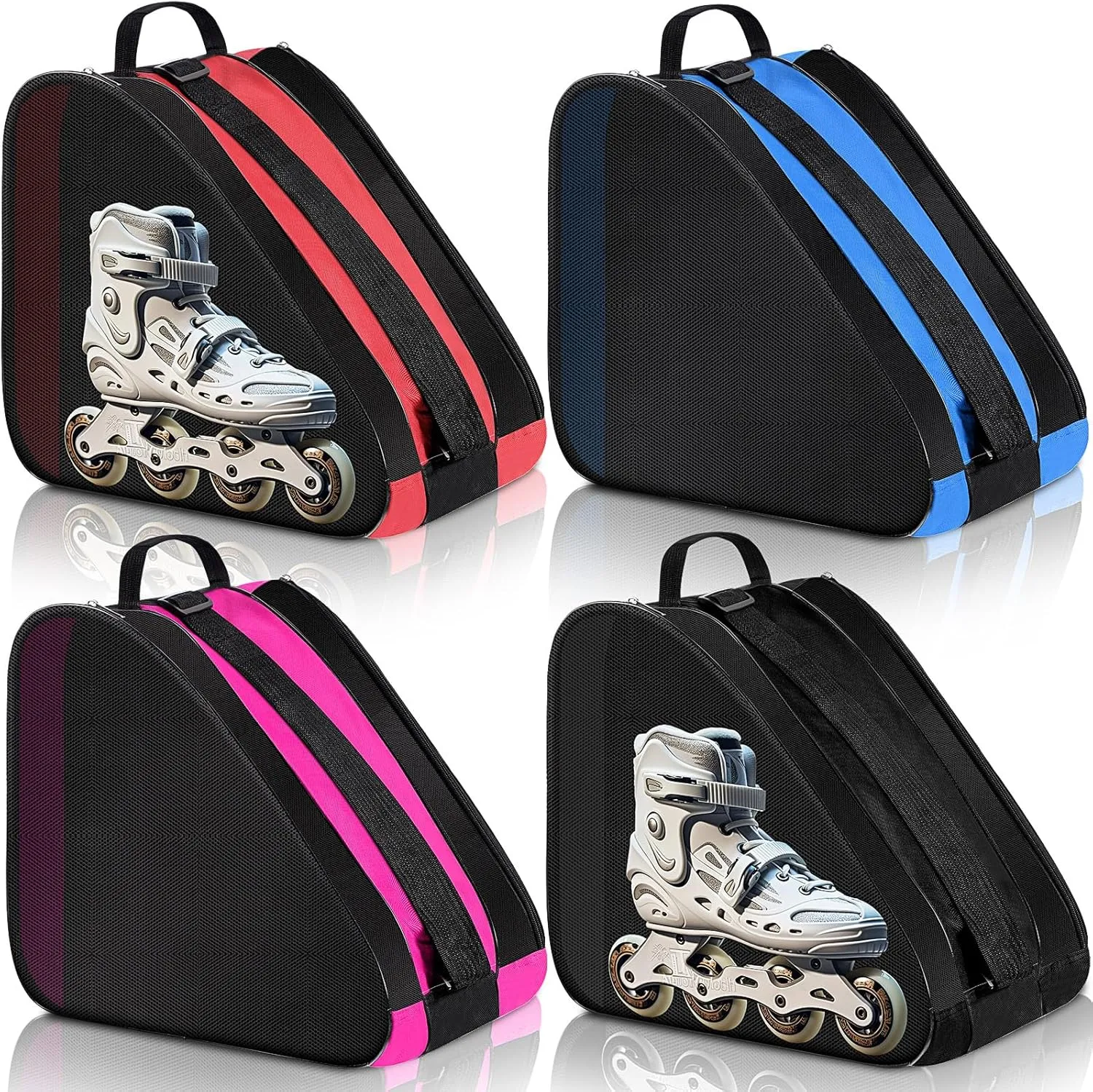 CHENGU Roller Skate Bag Large Capacity Breathable Ice Skate Bag with Adjustable Shoulder Strap Figure Skating Bag Skate Accessories for Boys Girls Adults