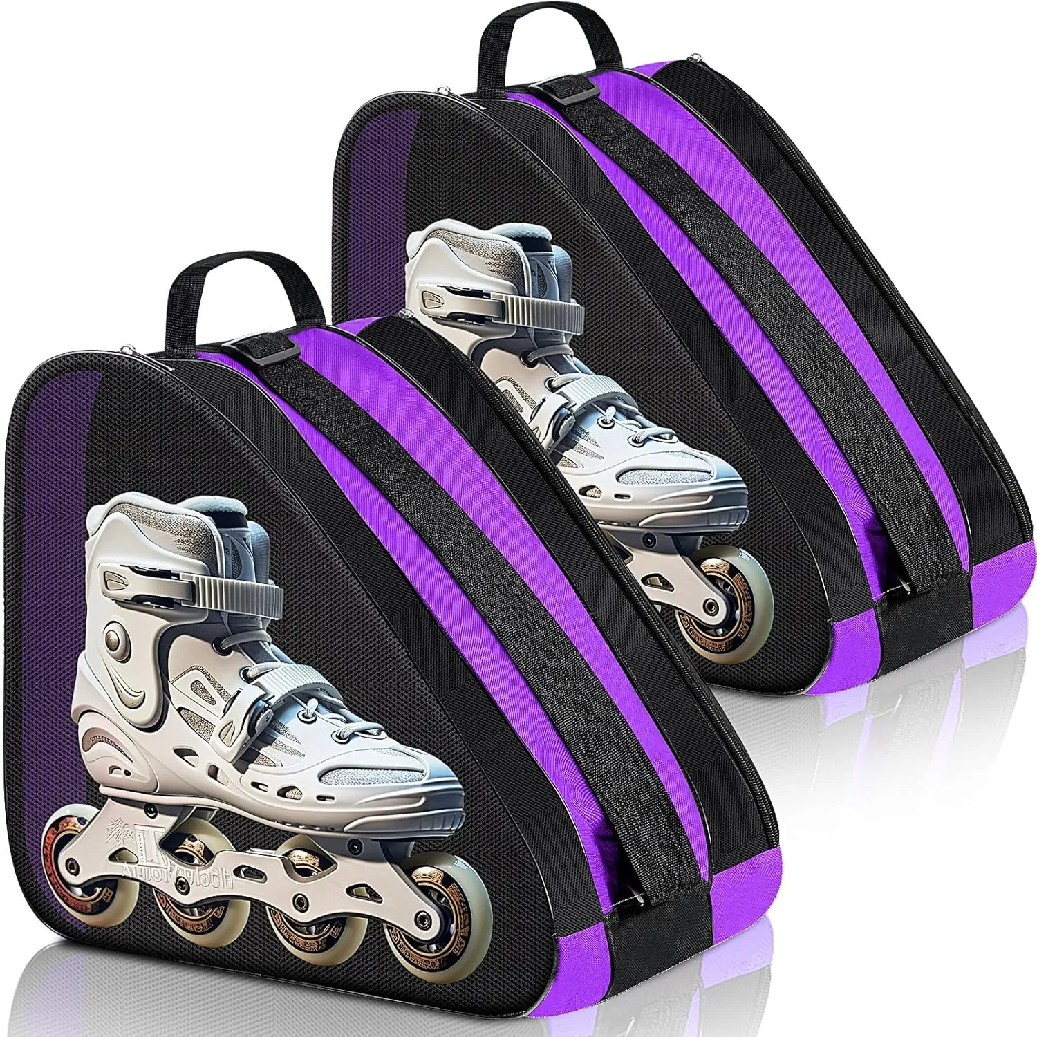 CHENGU Roller Skate Bag Large Capacity Breathable Ice Skate Bag with Adjustable Shoulder Strap Figure Skating Bag Skate Accessories for Boys Girls Adults