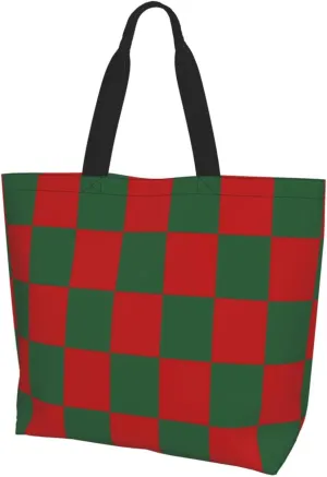 Christmas Tote Women's Travel Bag With Zipper - Large Beach Work Handbag