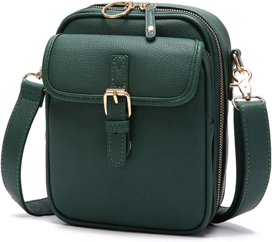 ChuLian Vintage Crossbody Bag For Women Men Small Messenger Bag Crossbody Handbags Large Shoulder Bags With 10 Card Slots