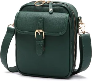 ChuLian Vintage Crossbody Bag For Women Men Small Messenger Bag Crossbody Handbags Large Shoulder Bags With 10 Card Slots