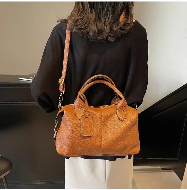 City Bowling Bags Trendy Women's Leather Tote Bag Preppy Cute Purse Y2k Streetwear Cute Purse