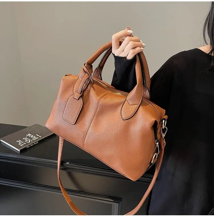 City Bowling Bags Trendy Women's Leather Tote Bag Preppy Cute Purse Y2k Streetwear Cute Purse