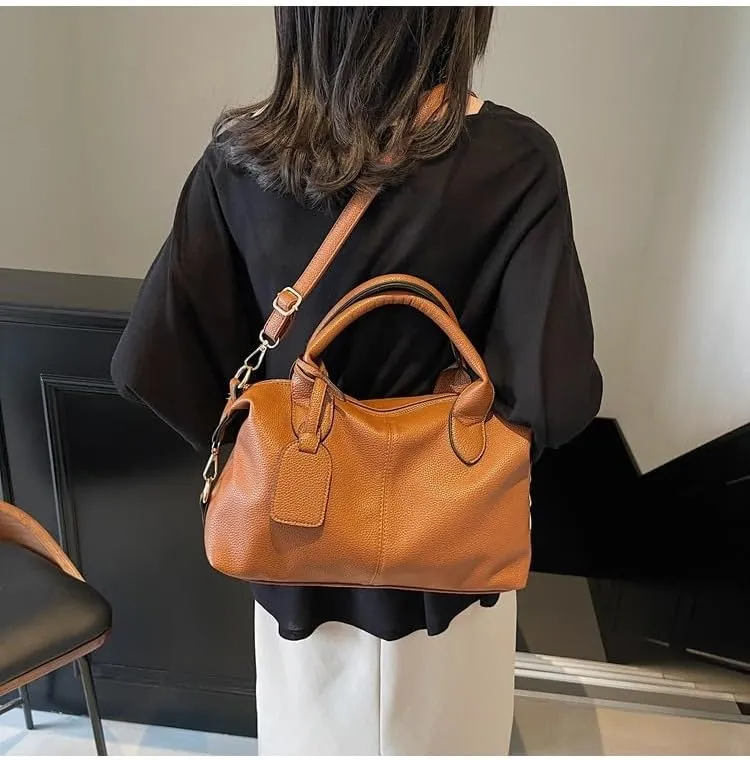 City Bowling Bags Trendy Women's Leather Tote Bag Preppy Cute Purse Y2k Streetwear Cute Purse