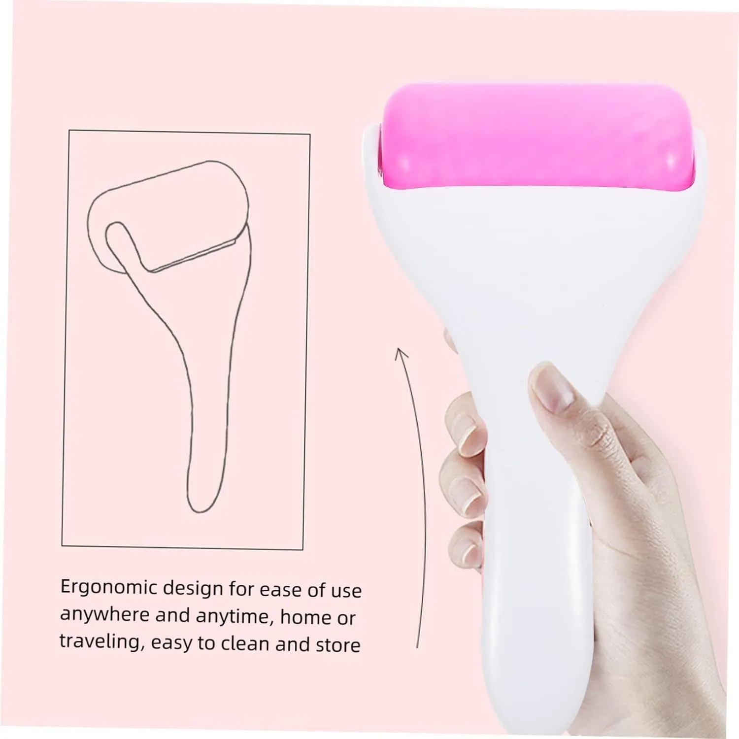 CLISPEED Facial Massage Roller for Face Ice Face Roller Skin Care Tool Portable -Wrinkle Massage Tool for Eye -Resistant Material Easy to Handle and Carry Refreshes Skin and Reduces