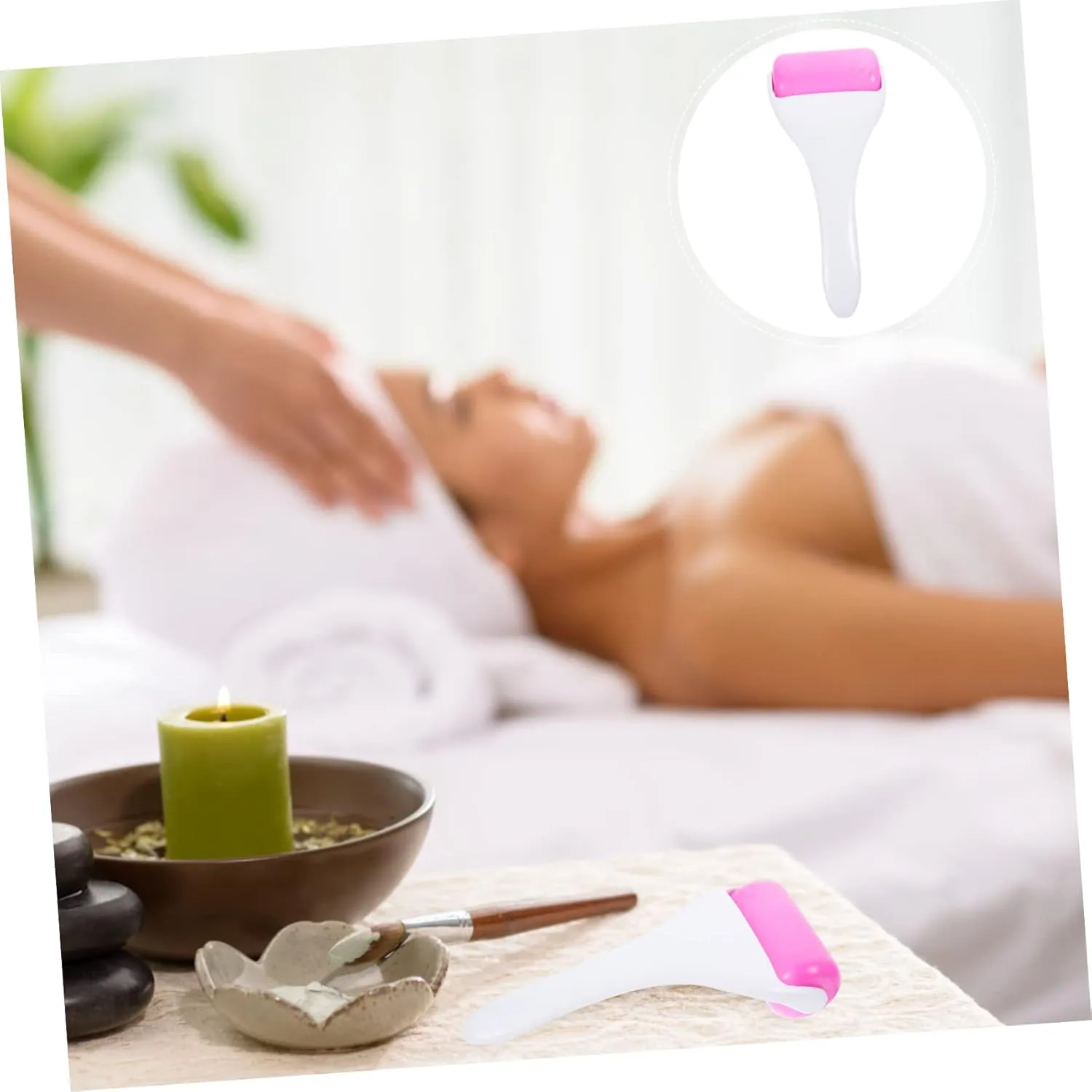 CLISPEED Facial Massage Roller for Face Ice Face Roller Skin Care Tool Portable -Wrinkle Massage Tool for Eye -Resistant Material Easy to Handle and Carry Refreshes Skin and Reduces