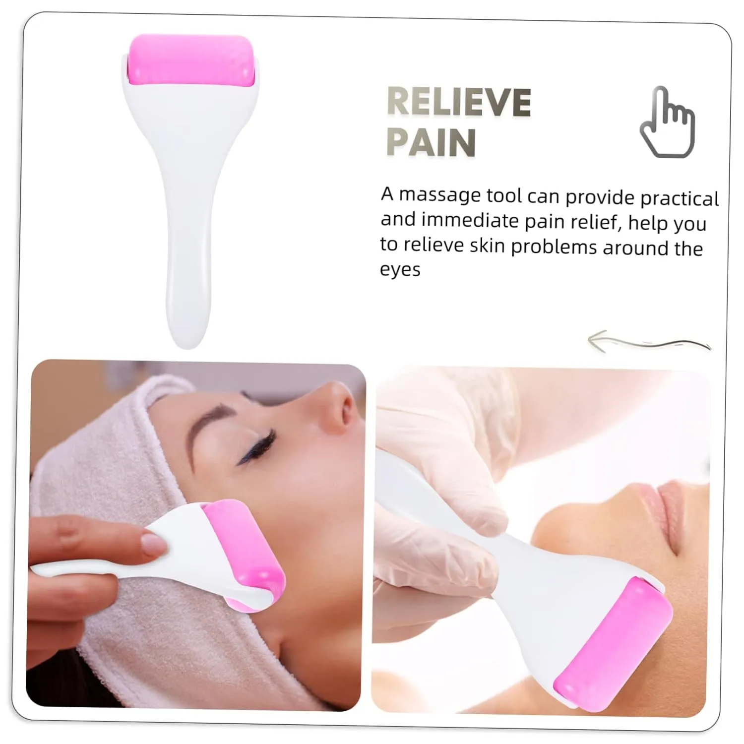 CLISPEED Facial Massage Roller for Face Ice Face Roller Skin Care Tool Portable -Wrinkle Massage Tool for Eye -Resistant Material Easy to Handle and Carry Refreshes Skin and Reduces