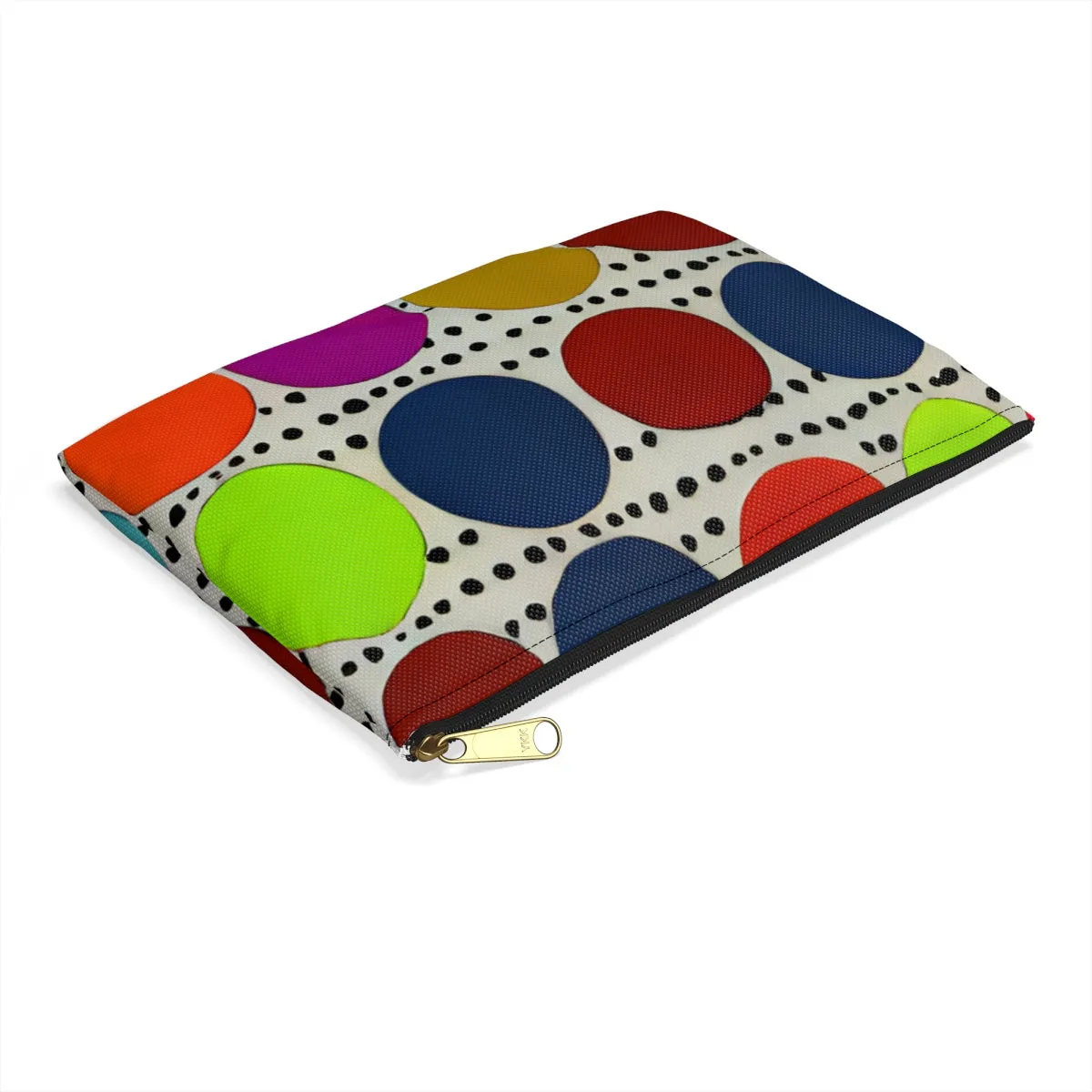 Colorful Circles Cosmetic Bag - Brighten up Your Beauty Routine!