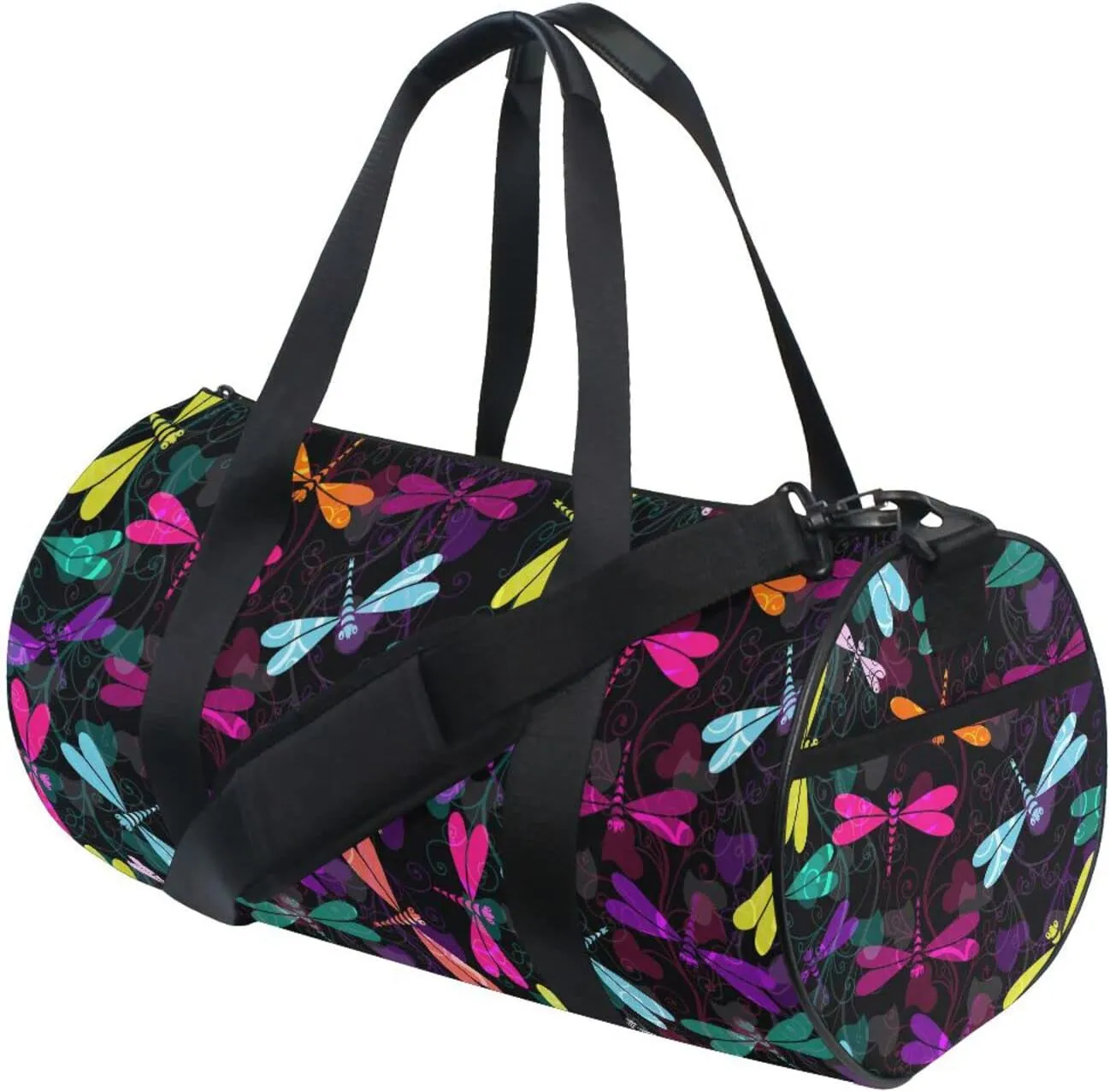 Colorful Dragonfly Duffel Bag Sports Gym Bags for Men and Women