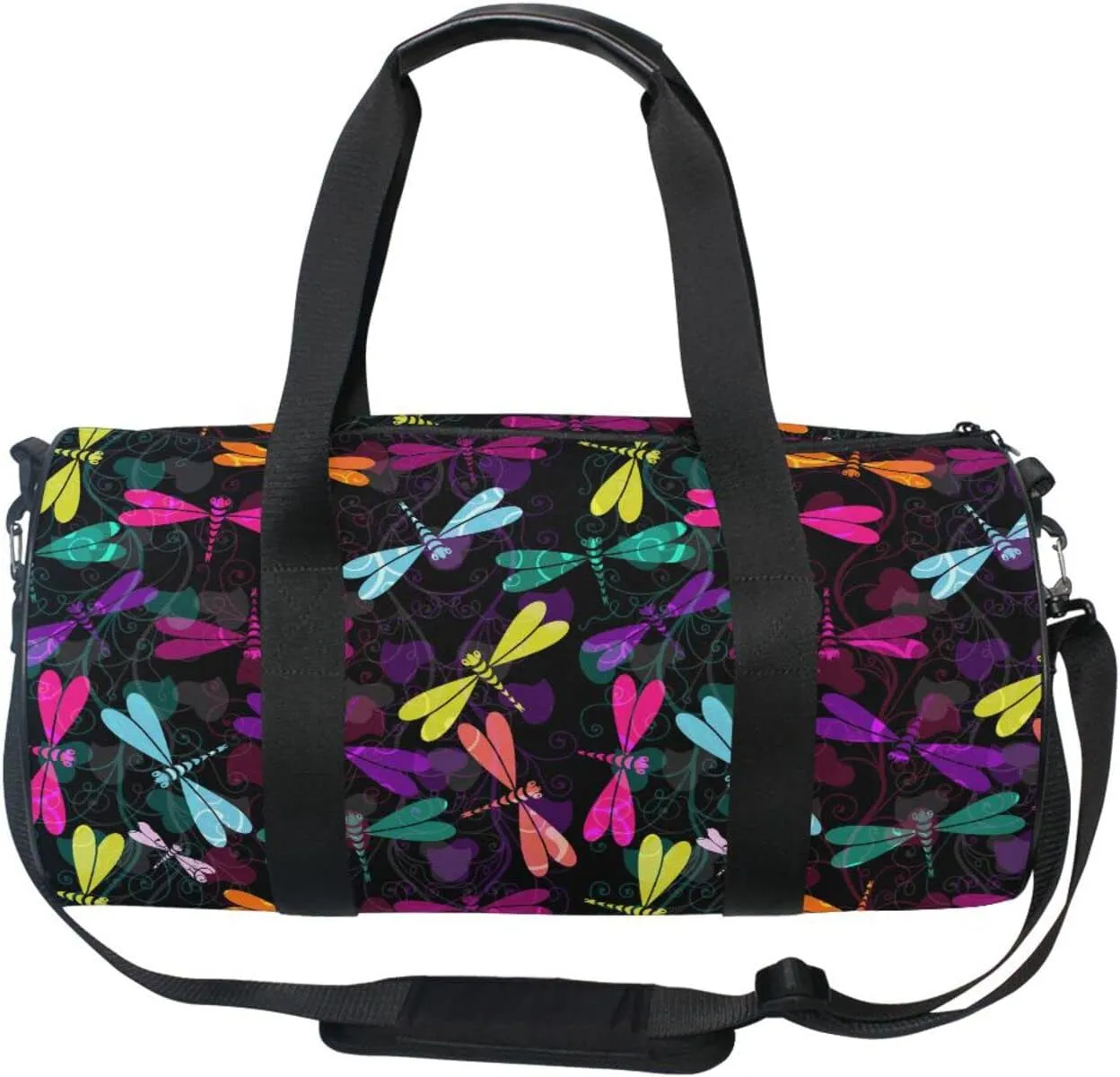 Colorful Dragonfly Duffel Bag Sports Gym Bags for Men and Women