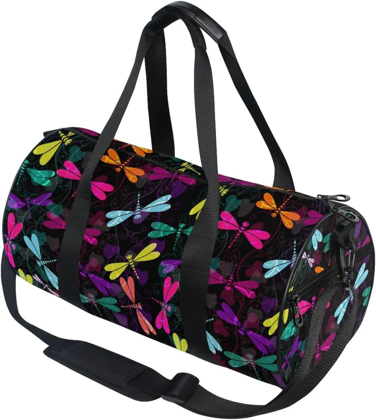 Colorful Dragonfly Duffel Bag Sports Gym Bags for Men and Women
