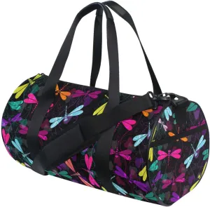 Colorful Dragonfly Duffel Bag Sports Gym Bags for Men and Women
