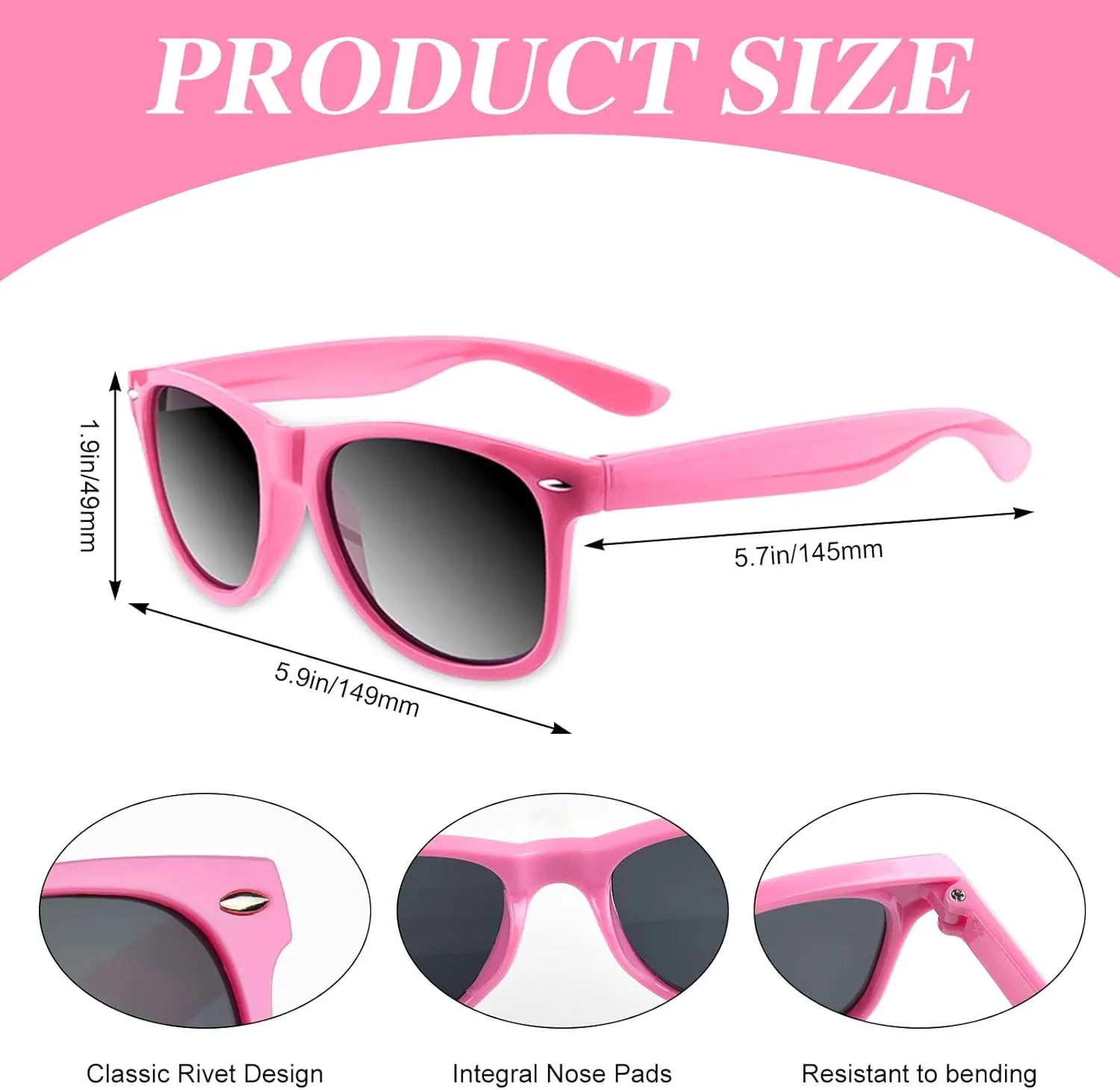 Colorful Party Sunglasses Bulk 20 Packs for Wedding Beach Summer Pool Party Supplies Goodie Bags Stuffers