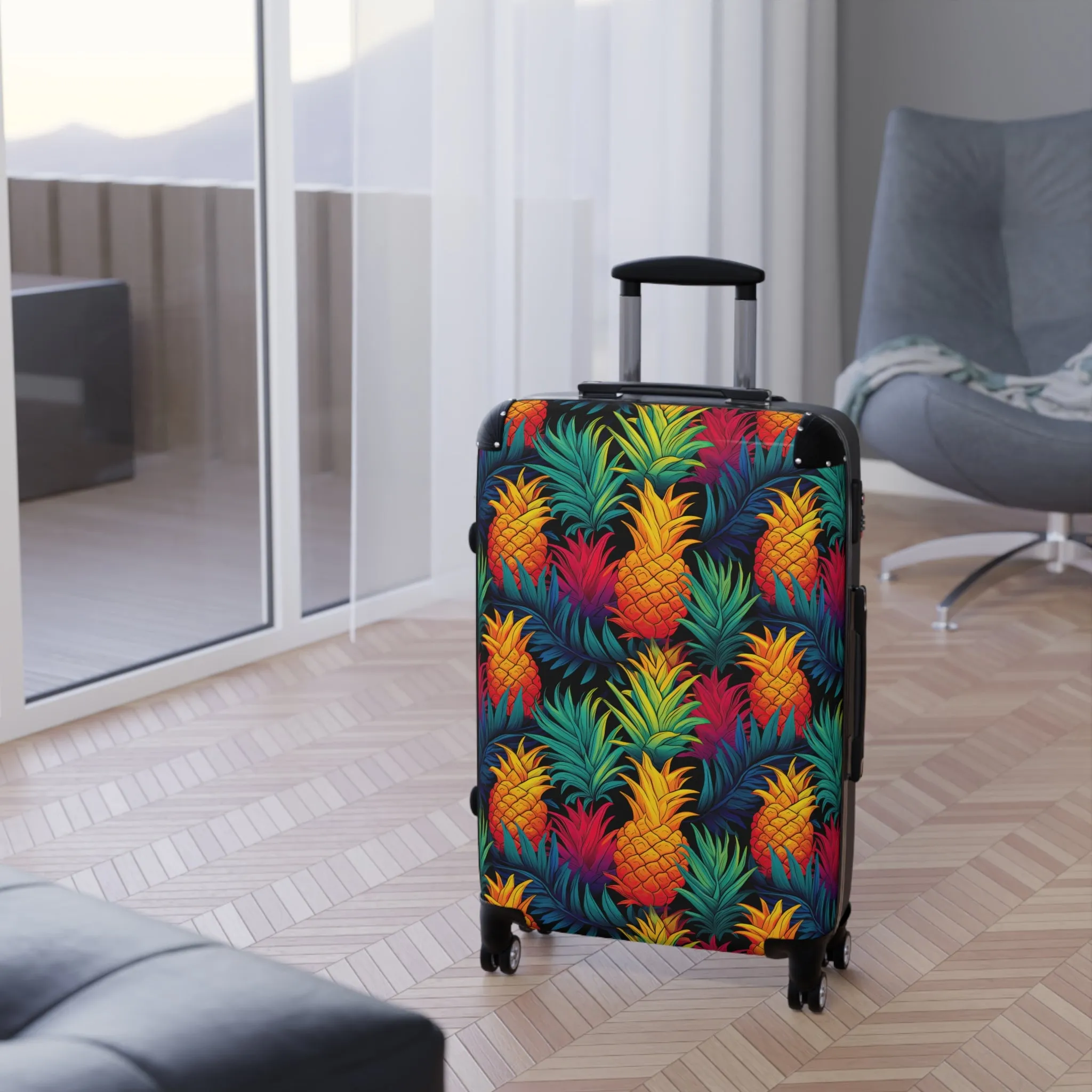 Colorful Pineapple Suitcase