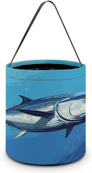 Colorful Tuna Printing Candy Basket Halloween Trick Or Treat Bags Gift Bucket For Halloween Party Or Daily Supplies