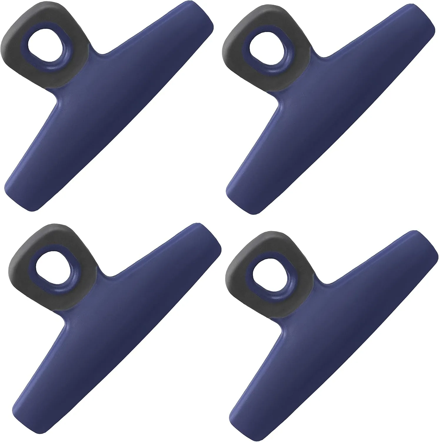 COOK WITH COLOR Food Clips - Wide Heavy Duty Chip Clips, Large Bag Clips for Food Storage with Air Tight Seal Grip, Pack of 4, Blue