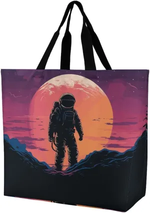 Cool Astronaut Handbags Lightweight Travel Shoulder Bag Portable Cute Shopping Beach Market Bag for Men Women Hiking Yoga Gym Swimming Travel Holiday Gift