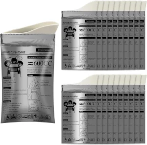 Coolrunner Disposable Urine Bags, 50 Pack Camping Pee Bags Disposable Urinals for Travel Emergency Portable Toilet
