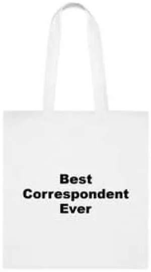 Correspondent Tote Bag, Best Correspondent Ever Bag, Correspondent Gift, Gift For Correspondent, Correspondent Shoulder Bag, Correspondent reusable Bags, Birthday Christmas Basket Gag Gift Idea