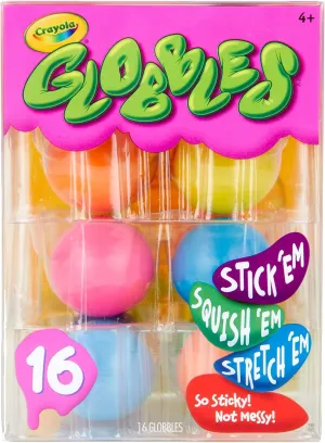 Crayola Globbles Squish Toys (16ct), Sticky Stress Ball for Adults & Kids, Calming Sensory Fidget Toys, Stress Relief Gifts, Easter Basket Essentials