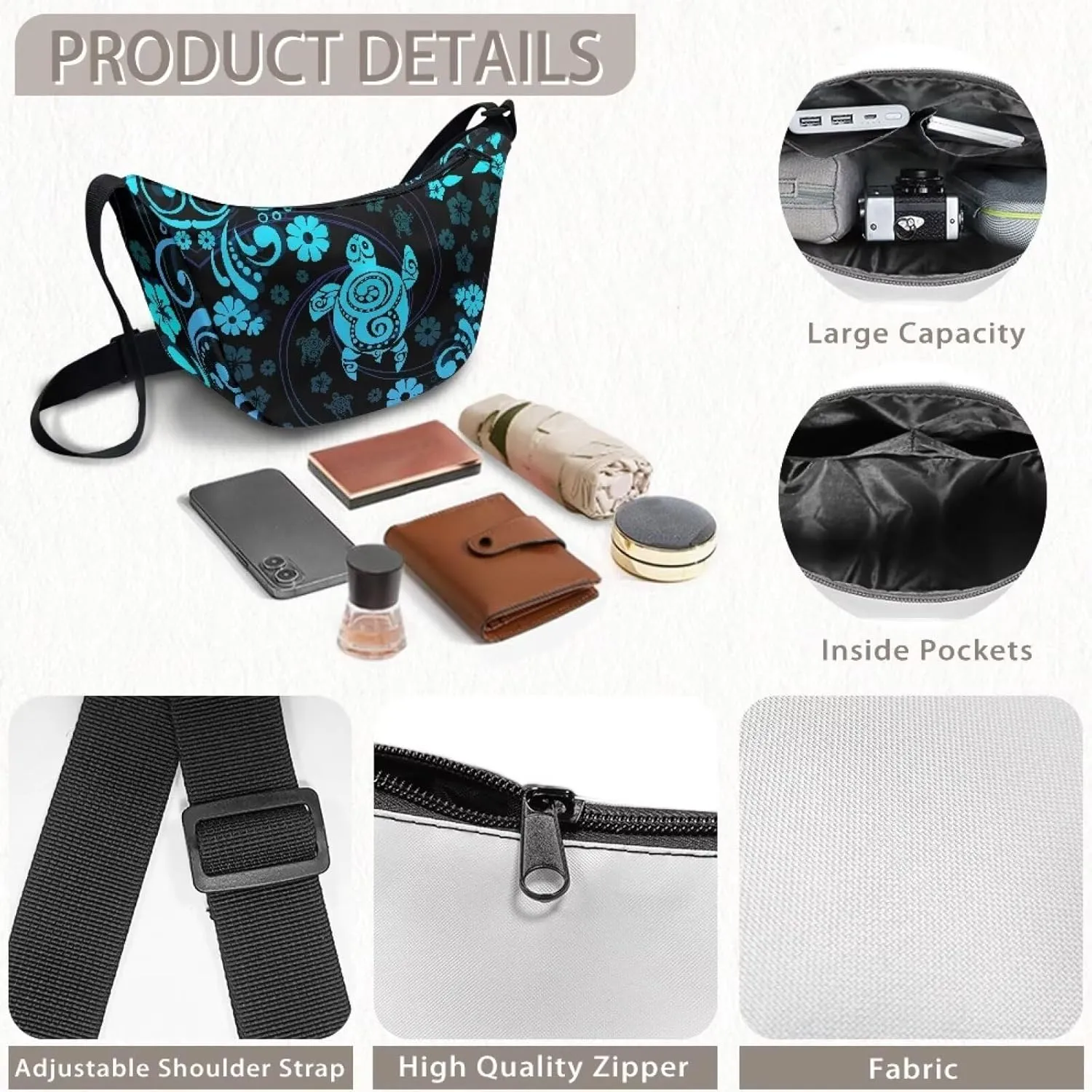 Crescent Cross-body Bags Lightweight and Soft Shoulder Bag Purse Small Dumpling Hobo Bag Fashion Handbags