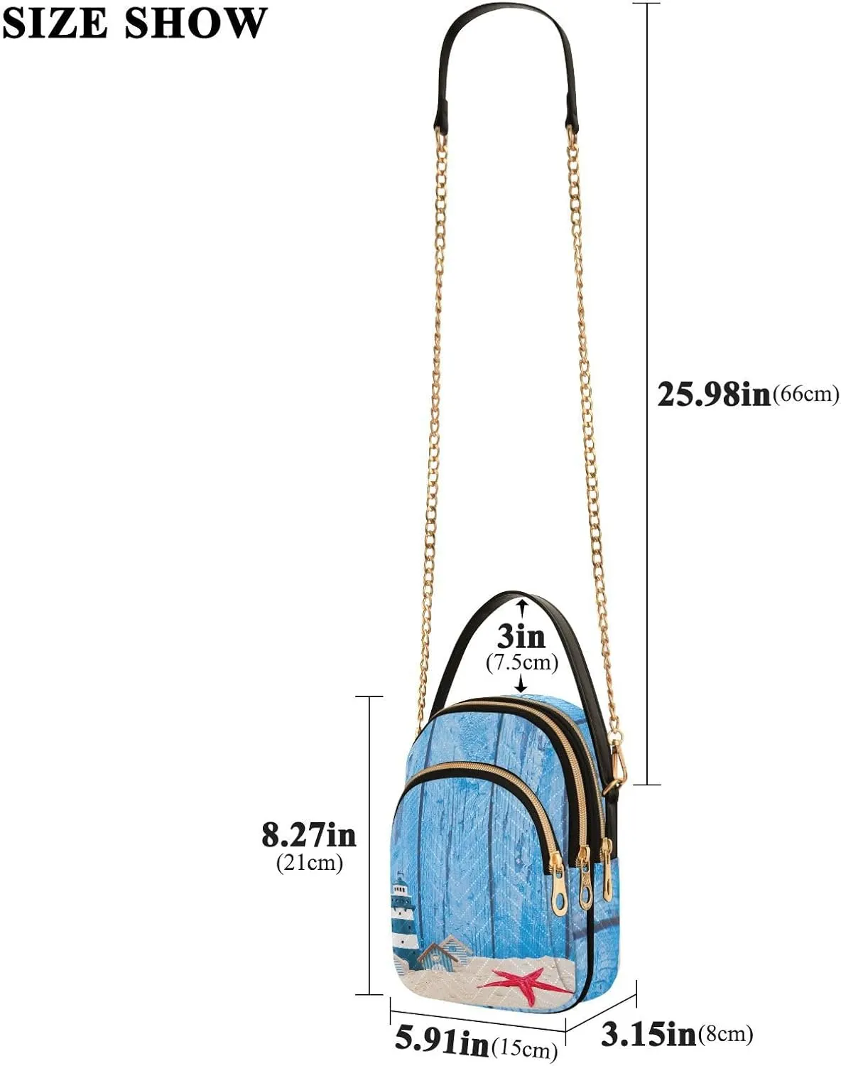 Crossbody Bags Crossbody Purse Chest Bag Golden Sun Moon Stars Boho for Women Trendy