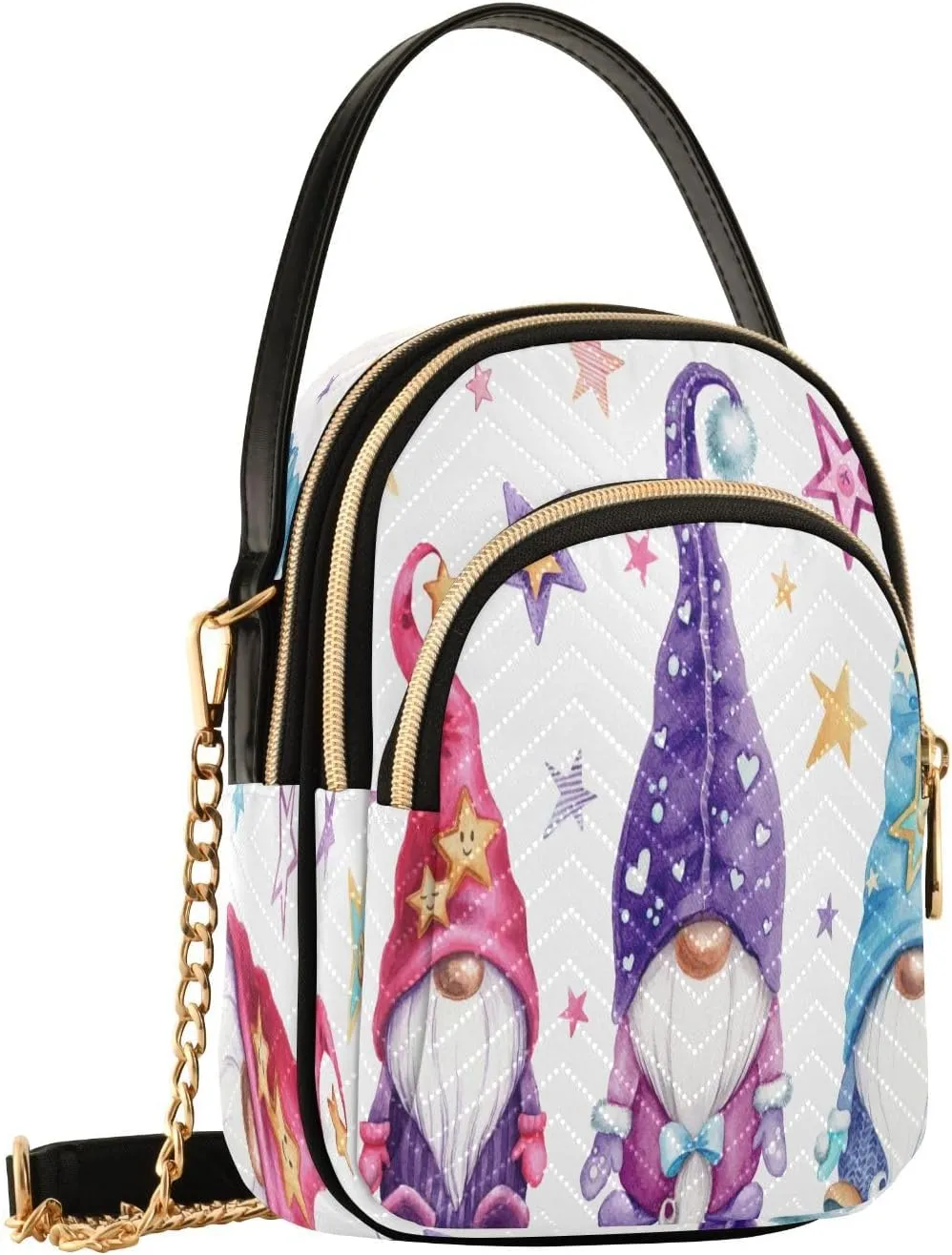 Crossbody Bags Crossbody Purse Chest Bag Golden Sun Moon Stars Boho for Women Trendy