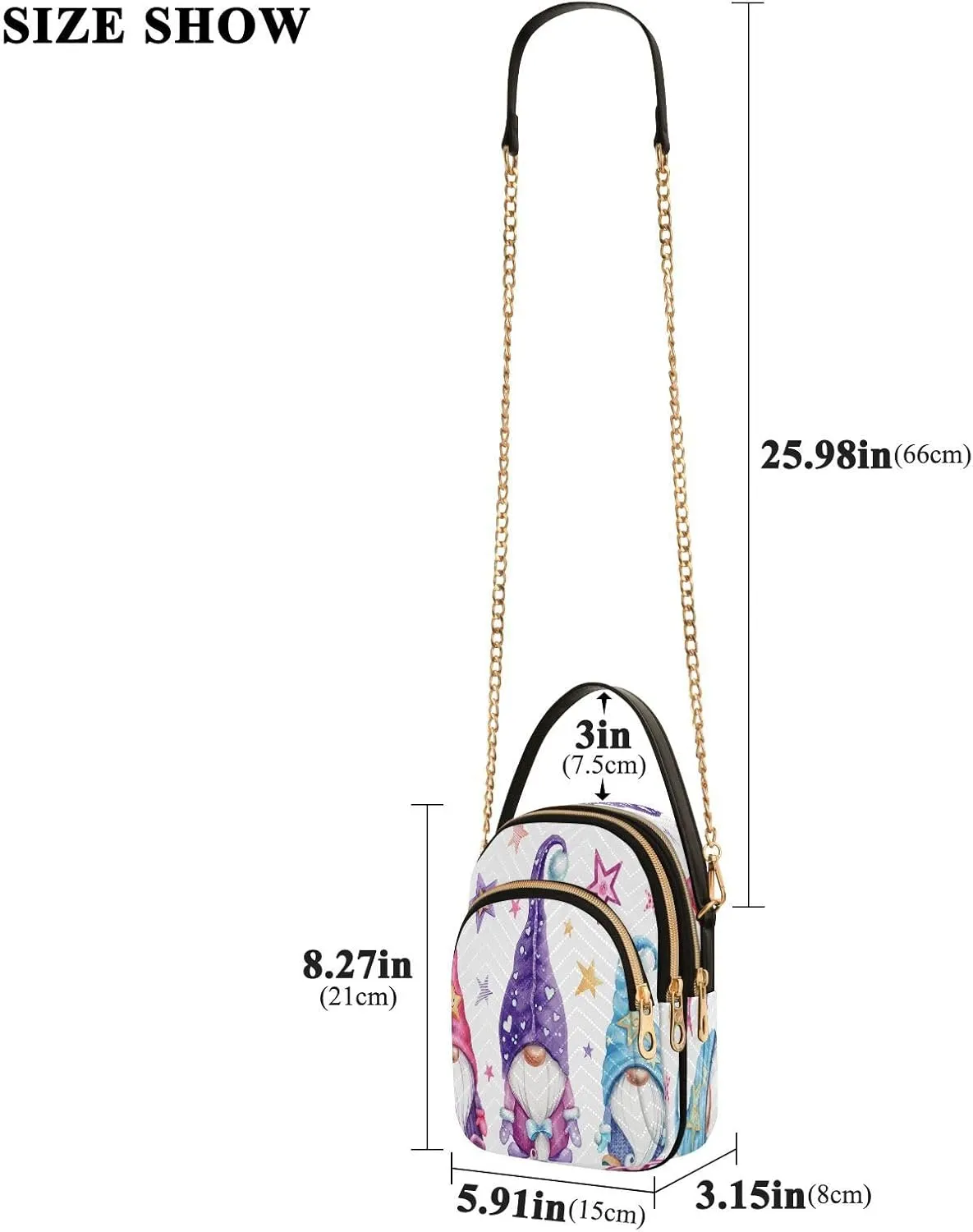 Crossbody Bags Crossbody Purse Chest Bag Golden Sun Moon Stars Boho for Women Trendy