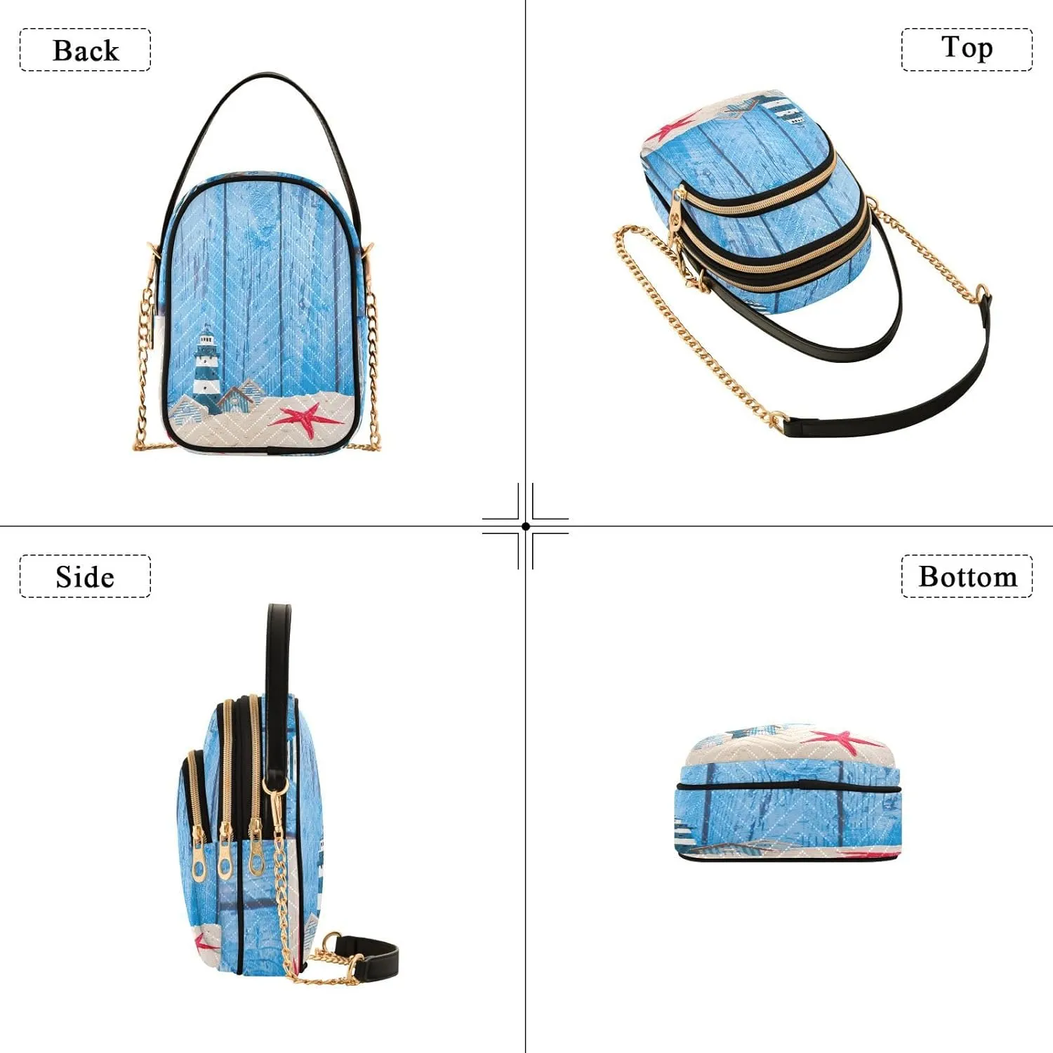 Crossbody Bags Crossbody Purse Chest Bag Golden Sun Moon Stars Boho for Women Trendy