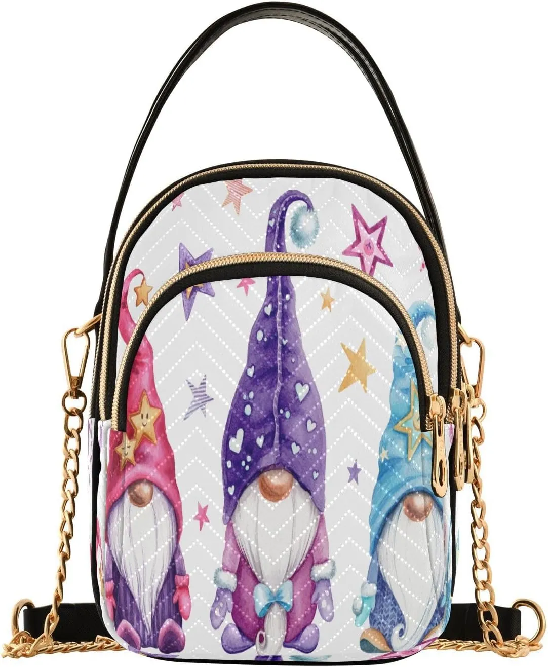 Crossbody Bags Crossbody Purse Chest Bag Golden Sun Moon Stars Boho for Women Trendy