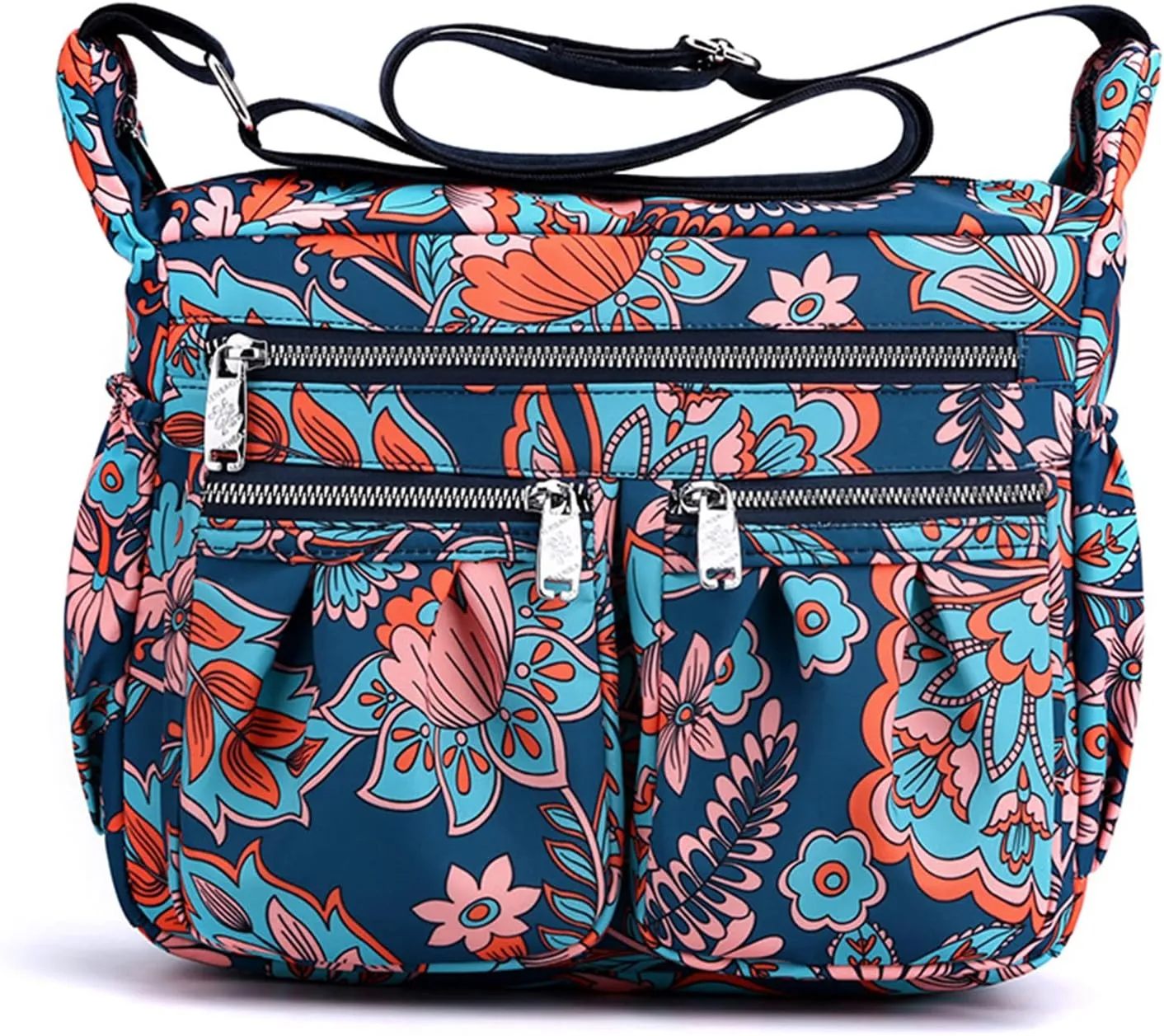 Crossbody Bags for Women Multiple Pockets Shoulder Handbag Casual Nylon Lightweight Purse