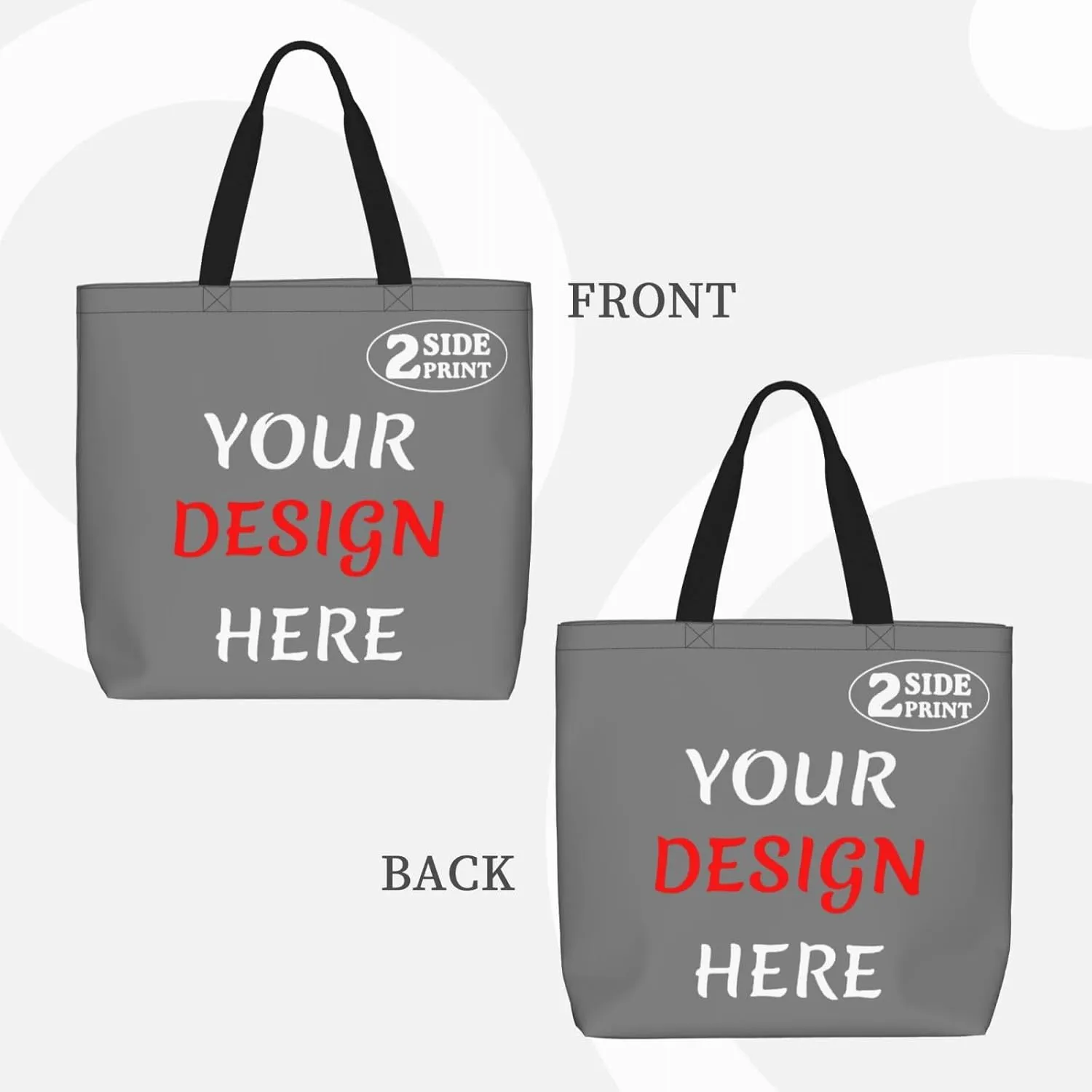Custom Tote Bags Add Your Design For Business Travel Personalized Shoulder Beach Bag For Women Teachers