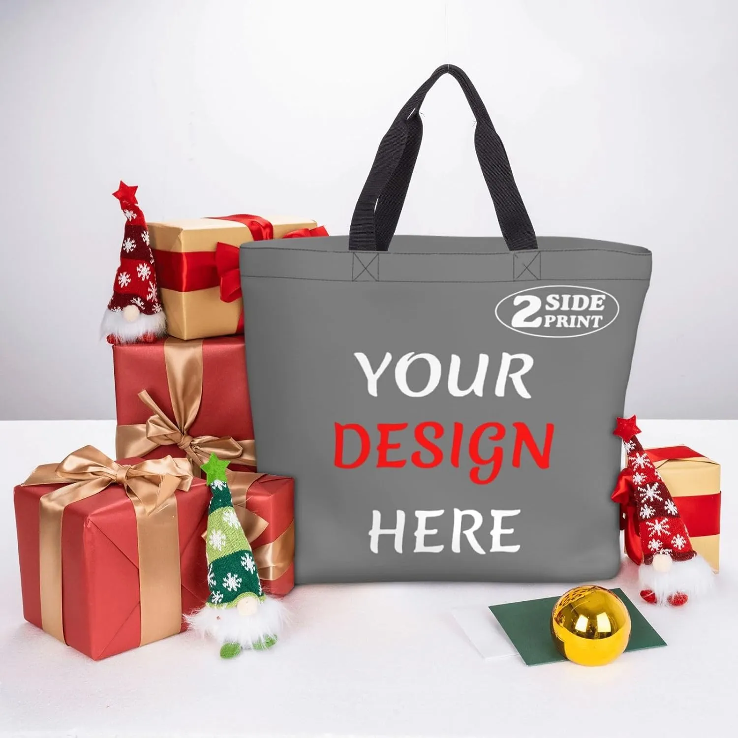 Custom Tote Bags Add Your Design For Business Travel Personalized Shoulder Beach Bag For Women Teachers