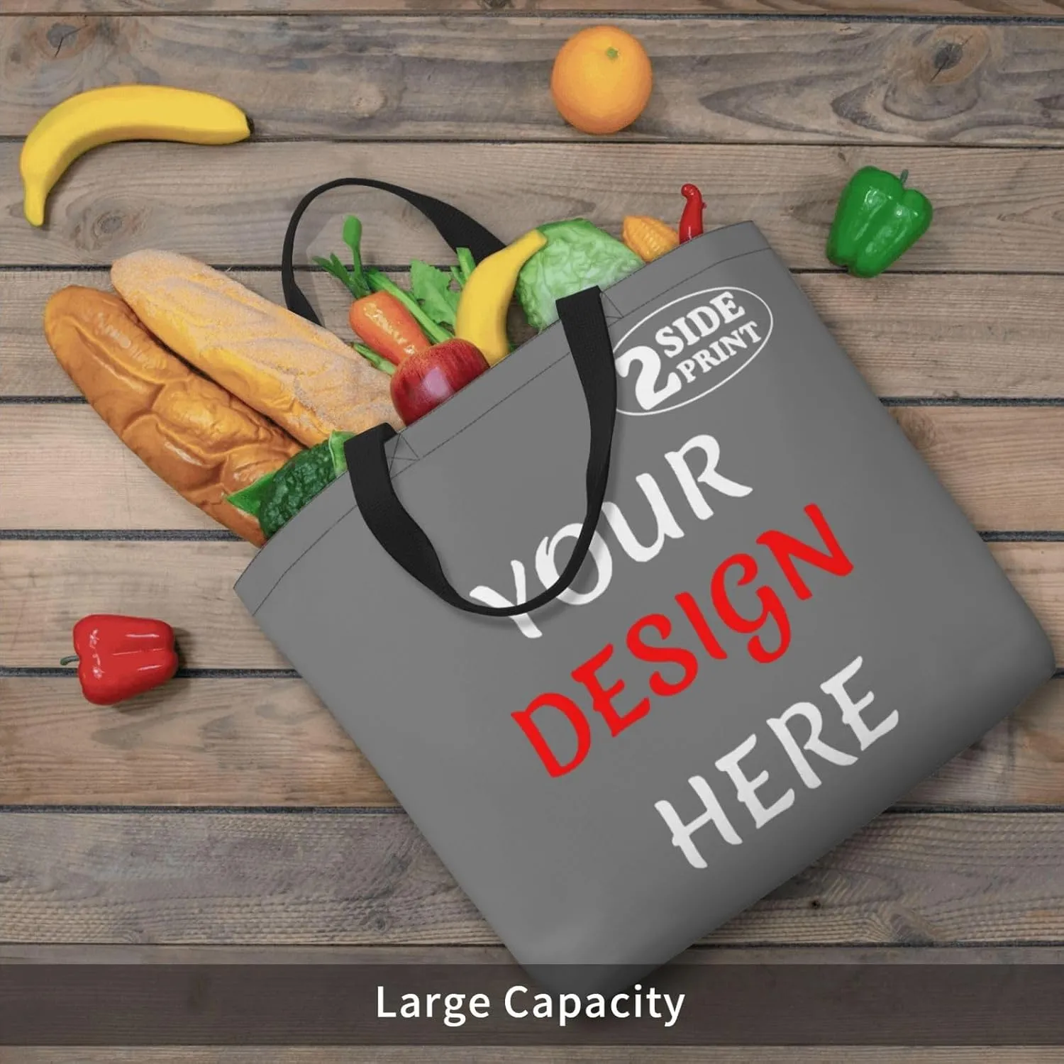 Custom Tote Bags Add Your Design For Business Travel Personalized Shoulder Beach Bag For Women Teachers