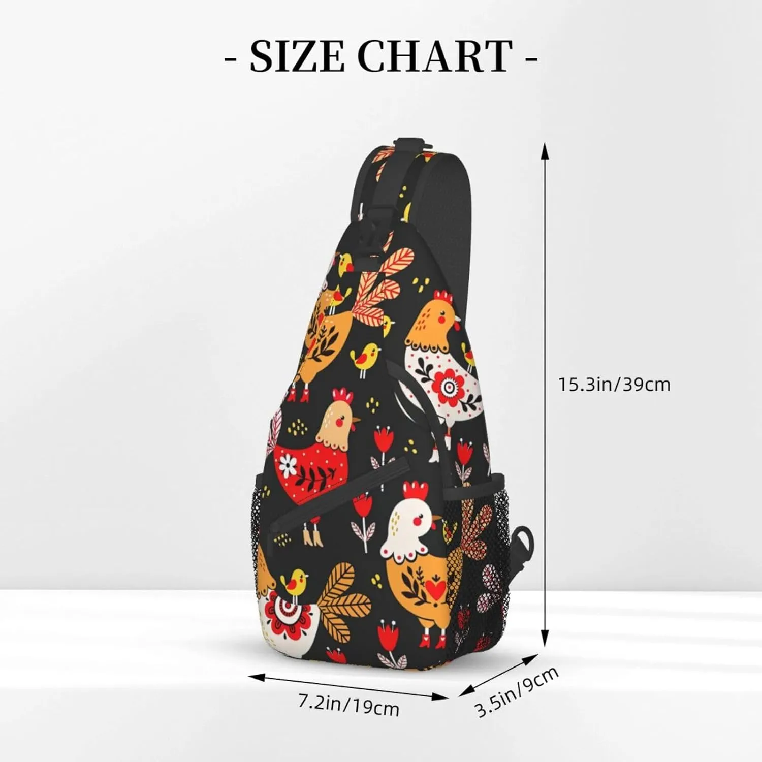 Cute Nurse Print Crossbody Sling Backpack For Women Men,Sling Bag Travel Hiking Chest Bag Daypack