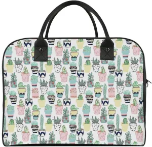 Daisy Flower Blue Travel Handbag with A Large Capacity Design That Can Be Reused