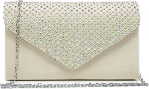 Dasein Women Sparkle Rhinestone Evening Purses Clutch Bags for Prom Cocktail Party Wedding Engagement