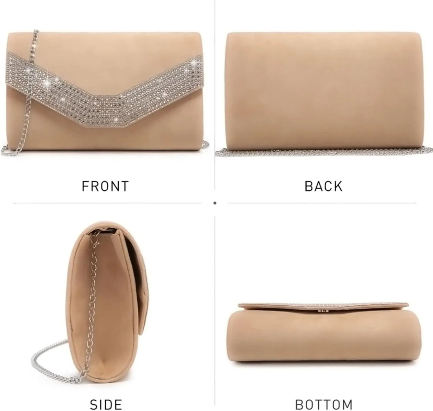 Dasein Women's Evening Bags Formal Party Clutches Wedding Purses Cocktail Prom Handbags