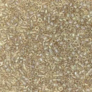 DB 2395, Fancy Lined Rose Taupe - Miyuki Delica Beads - Size 11 - 5 grams - Japanese Cylinder Glass Seed Beads - Wholesale & Retail