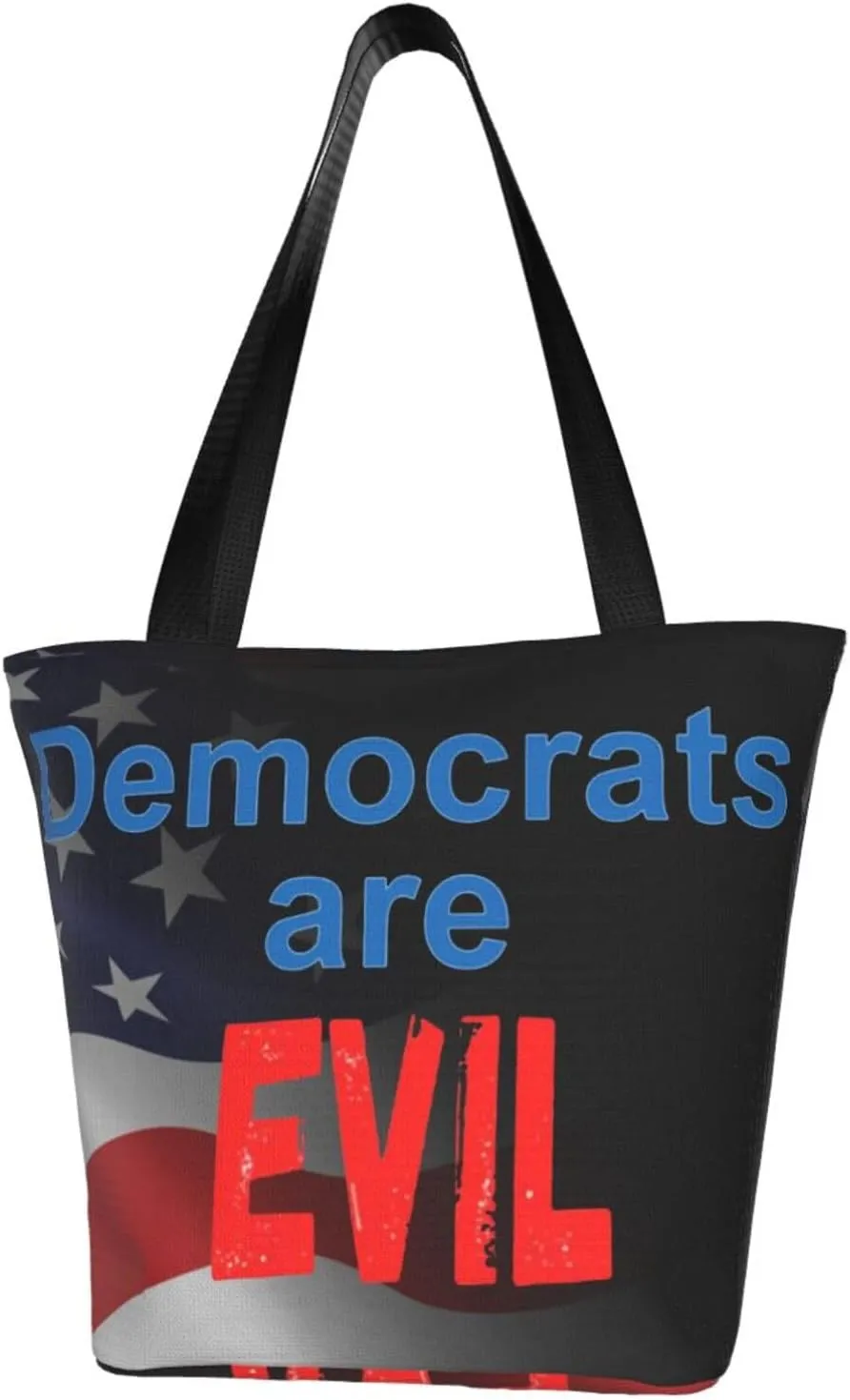Democrats Are Evils Fashion Shoulder Bag Large Capacity For Man Or Woman