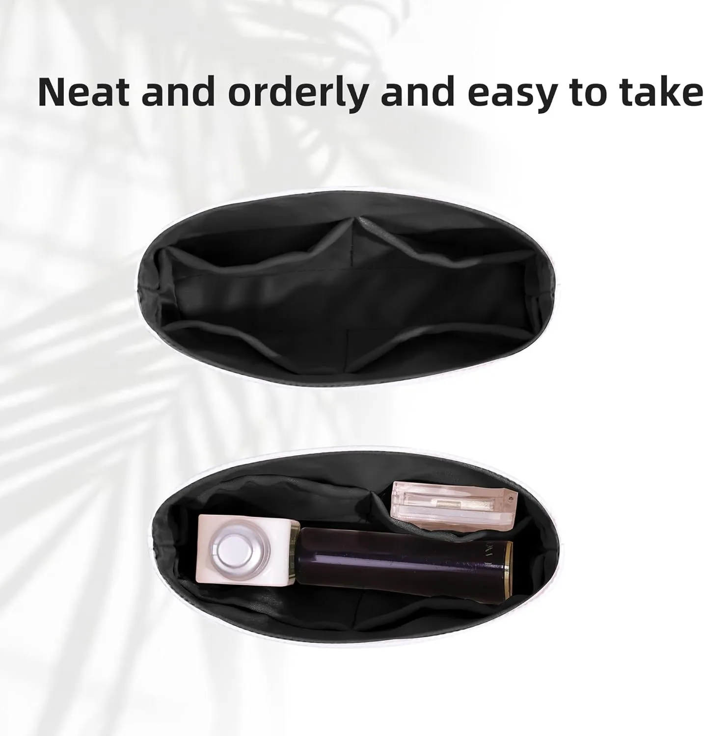 DGAZ Lightweight Purse Organizer Insert for Hermes Constance Bag,Silk and Dupontpaper handbag inner for Luxury Bags(Black,C24)