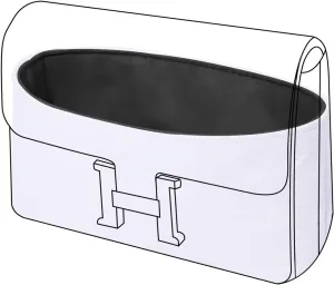 DGAZ Lightweight Purse Organizer Insert for Hermes Constance Bag,Silk and Dupontpaper handbag inner for Luxury Bags(Black,C24)