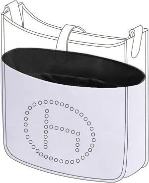 DGAZ Lightweight Purse Organizer Insert for Hermes Evelyne Bag,Silk and Dupontpaper handbag inner for Luxury Bags(Black,PM29)