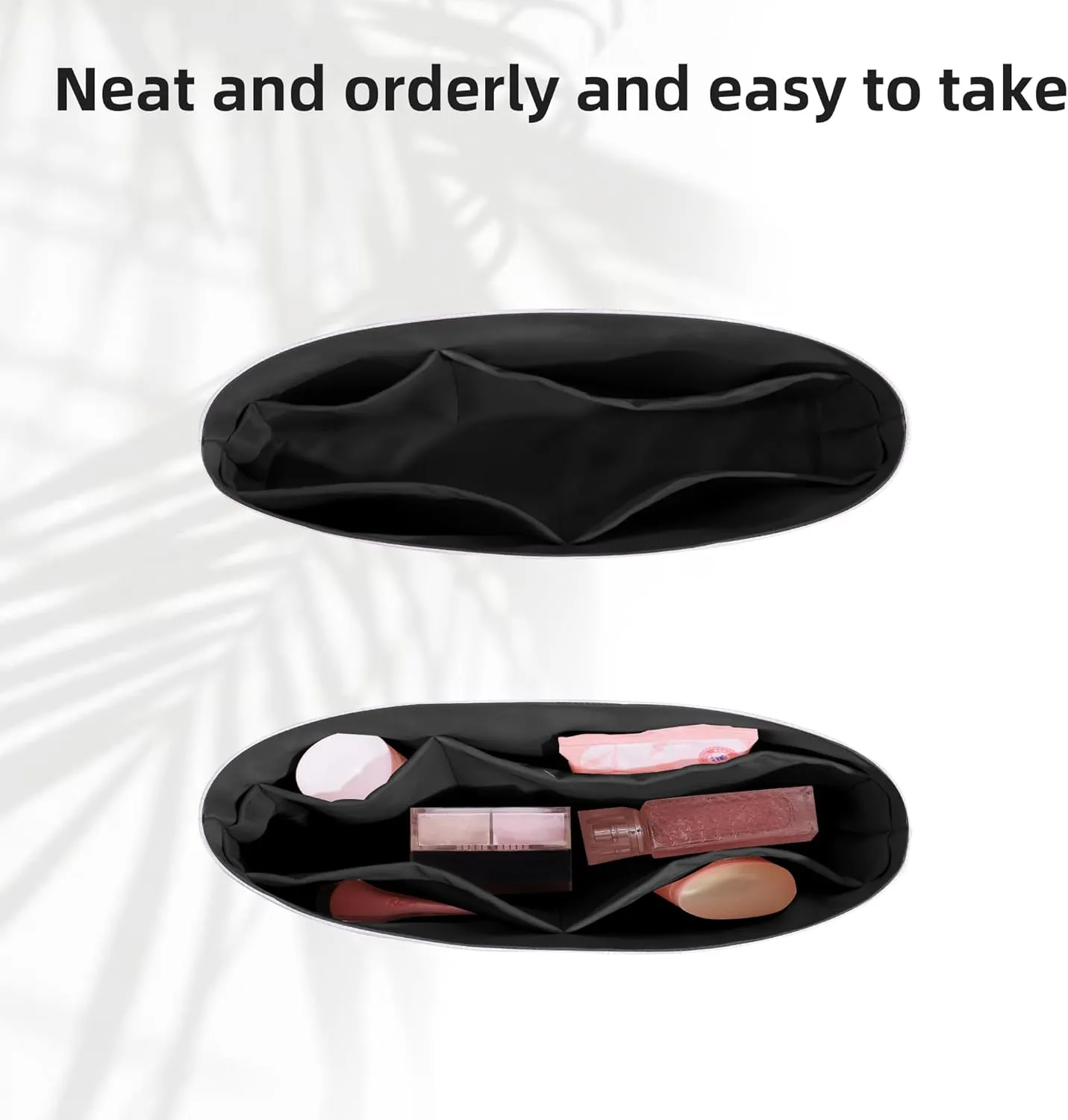 DGAZ Lightweight Purse Organizer Insert for Longchamp LE PLIAGE Backpack Bag,silk and DupontPaper handbag inner for Luxury Bags(Black)