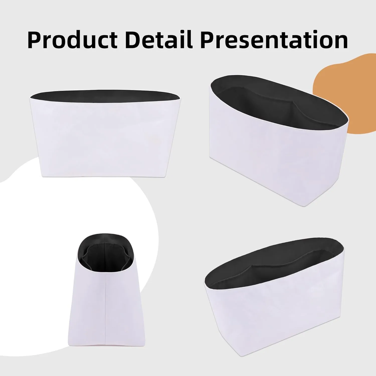 DGAZ Lightweight Purse Organizer Insert for Longchamp Le Pliage Original Series Bag,silk and DupontPaper handbag inner for Luxury Bags(Black,LE PLIAGE L（Handle height: about 9 cm）)