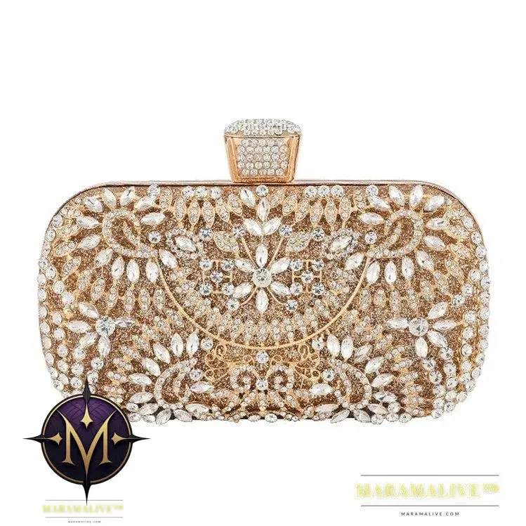 Diamond-studded Ladies Hand-made Full Diamond Portable Banquet Bag